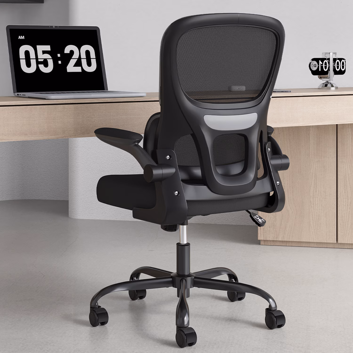 1028_file_Breathable Mesh Office Chair with Lumbar Support and Flip-Up Armrests for Home Office Desk 4Dock (1)_20260305_AKy7QT2A.avif